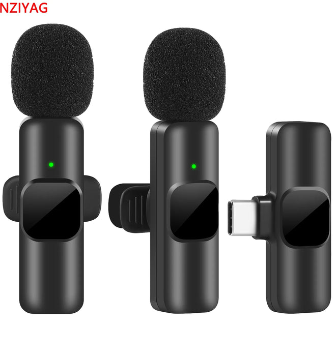 Portable Wireless Lavalier Microphone for iPhone and Android